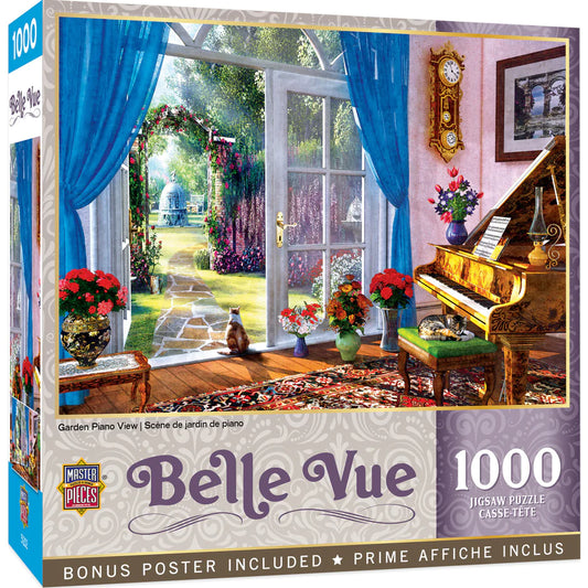 Belle Vue - Garden Piano View 1000 Piece Jigsaw Puzzle by Masterpieces