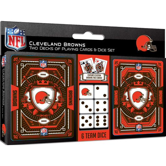 Cleveland Browns - 2-Pack Playing Cards & Dice Set by Masterpieces