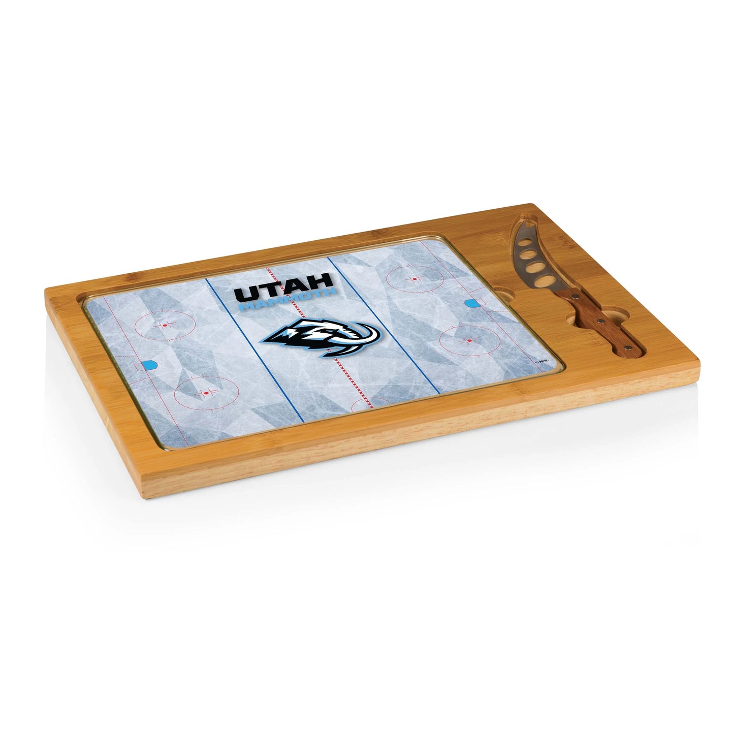Utah Mammoth - Icon Glass Top Cutting Board & Knife Set by Picnic Time