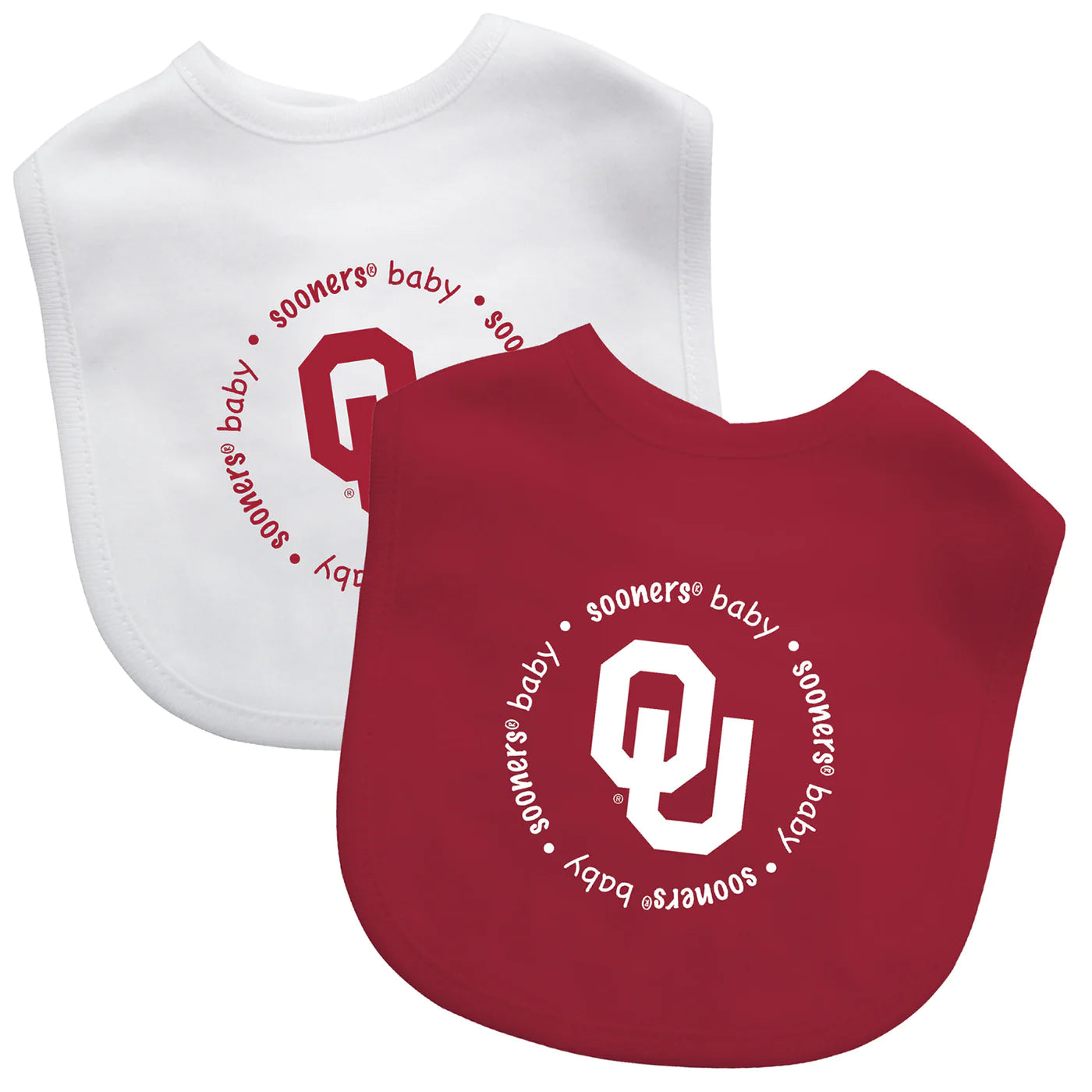 Oklahoma Sooners - Embroidered Baby Bibs 2-Pack by Baby Fanatic