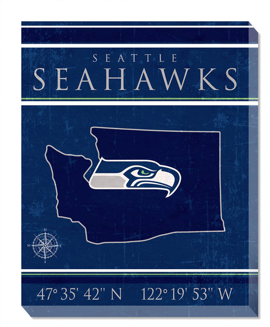 Seattle Seahawks 16" x 20" Canvas Sign by Fan Creations