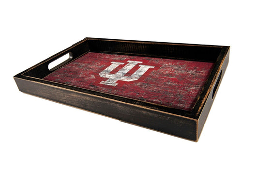Indiana Hoosiers 9" x 15" Team Distressed Logo Serving Tray by Fan Creations