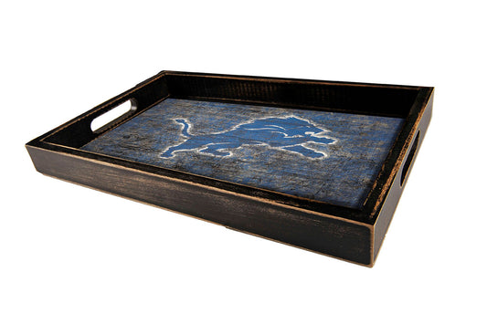 Detroit Lions Distressed Logo Serving Tray by Fan Creations