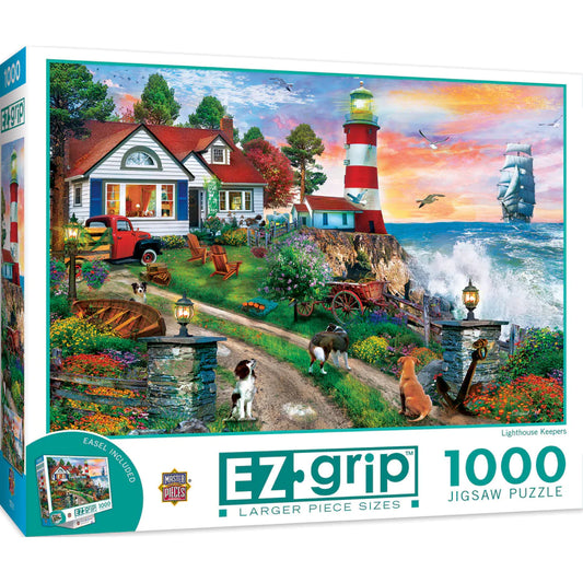 EZ Grip - Lighthouse Keepers 1000 Piece Jigsaw Puzzle by Masterpieces