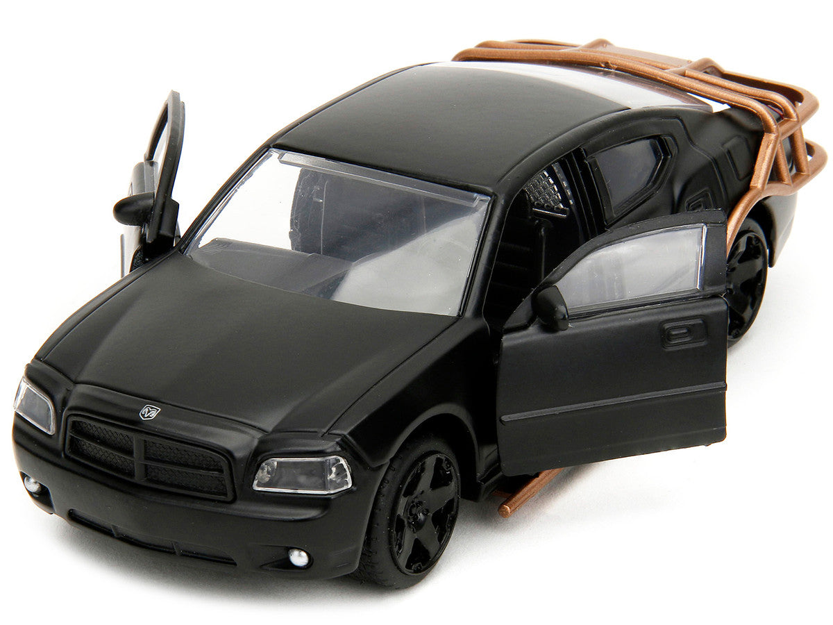 2006 Dodge Charger Matt Black with Outer Cage "Fast & Furious" Series 1/32 Diecast Model Car by Jada