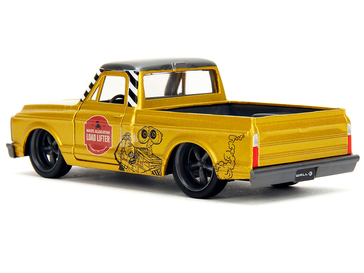 Yellow model truck with black accents - view from the back