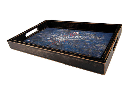 Los Angeles Dodgers Distressed Logo Serving Tray by Fan Creations
