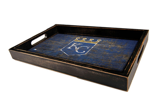 Kansas City Royals Distressed Logo Serving Tray by Fan Creations
