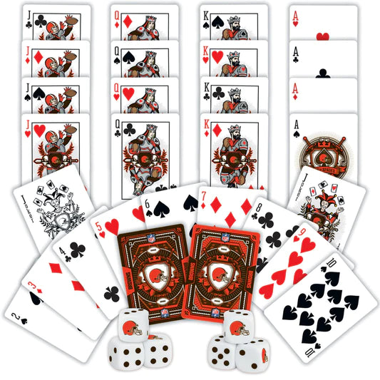 Cleveland Browns - 2-Pack Playing Cards & Dice Set by Masterpieces