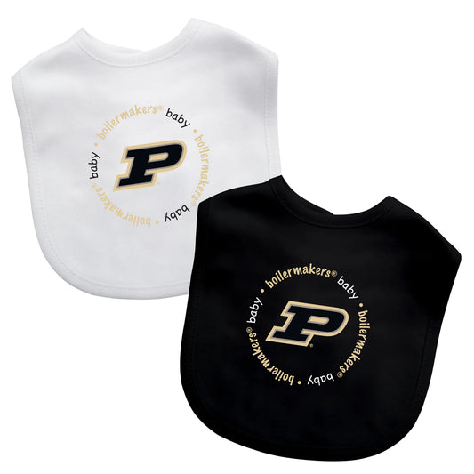 Purdue Boilermakers - Embroidered Baby Bibs 2-Pack by Baby Fanatic