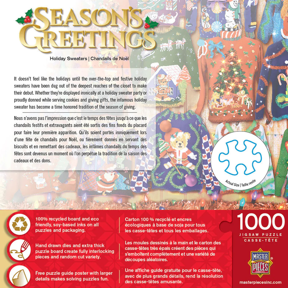 Christmas - Holiday Sweaters 1000 Piece Jigsaw Puzzle by Masterpieces