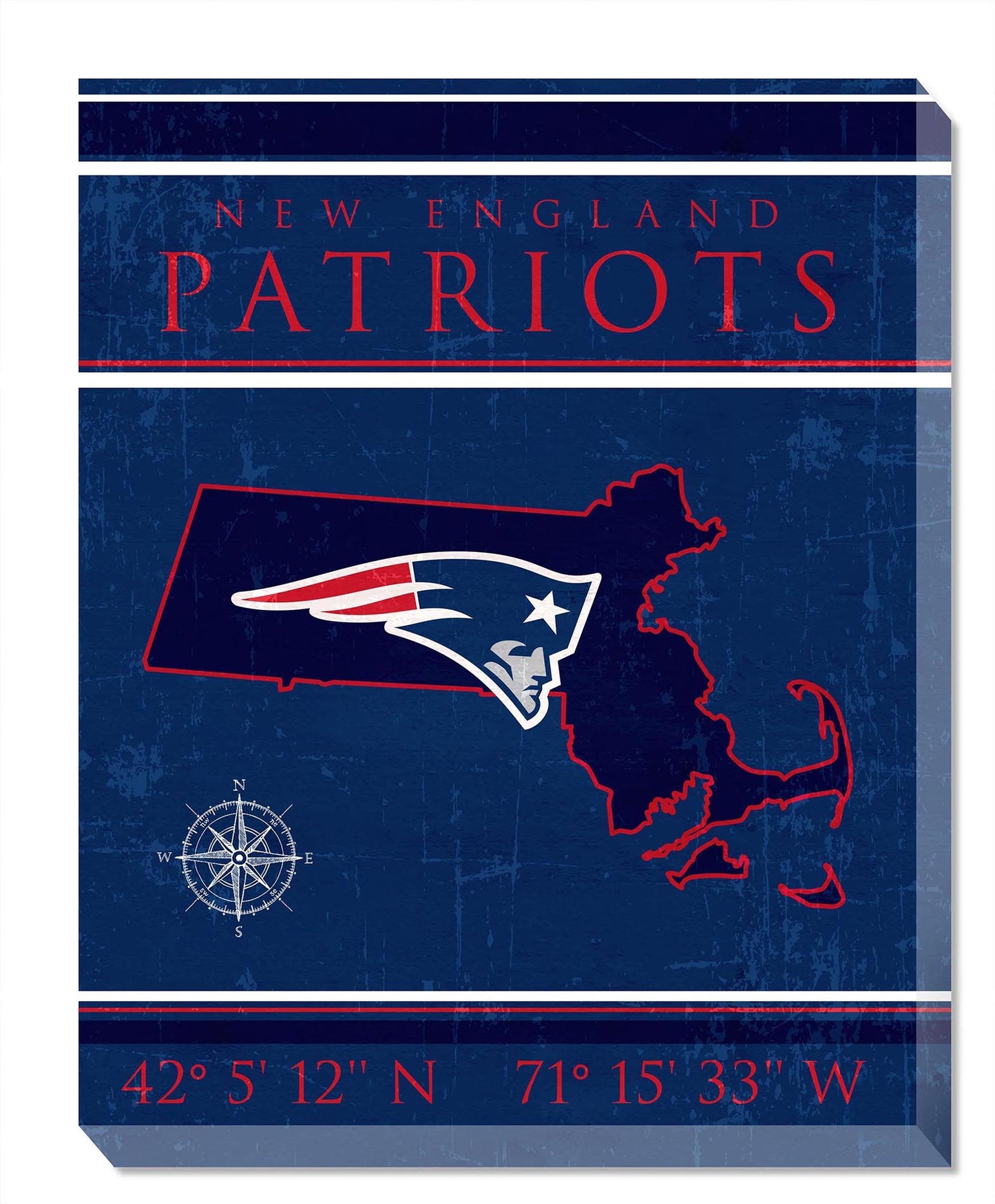 New England Patriots 16" x 20" Canvas Sign by Fan Creations