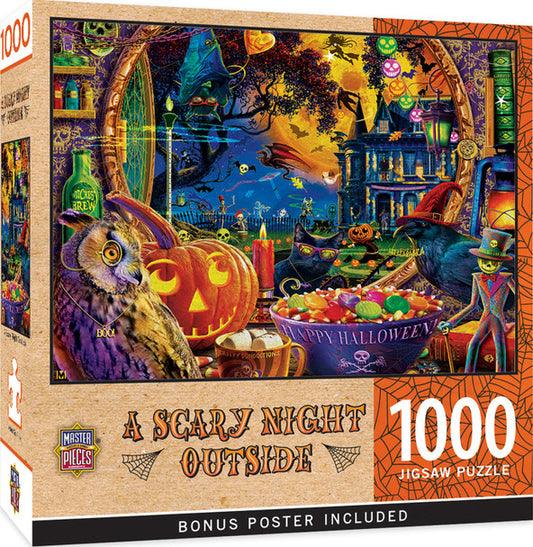 Halloween - A Scary Night Outside 1000 Piece Puzzle by Masterpieces