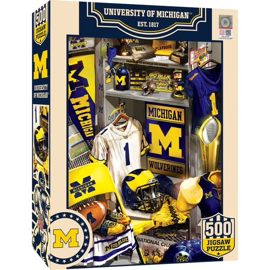 Michigan Wolverines Puzzle: Officially licensed, 500 pieces, 15" x 21". A fan's must-have by Masterpieces for ultimate team pride!