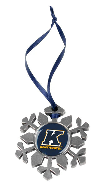 Kent State Golden Flashes Snow Flake Ornament by Linkswalker