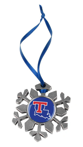 Louisiana Tech Bulldogs Snow Flake Ornament by Linkswalker