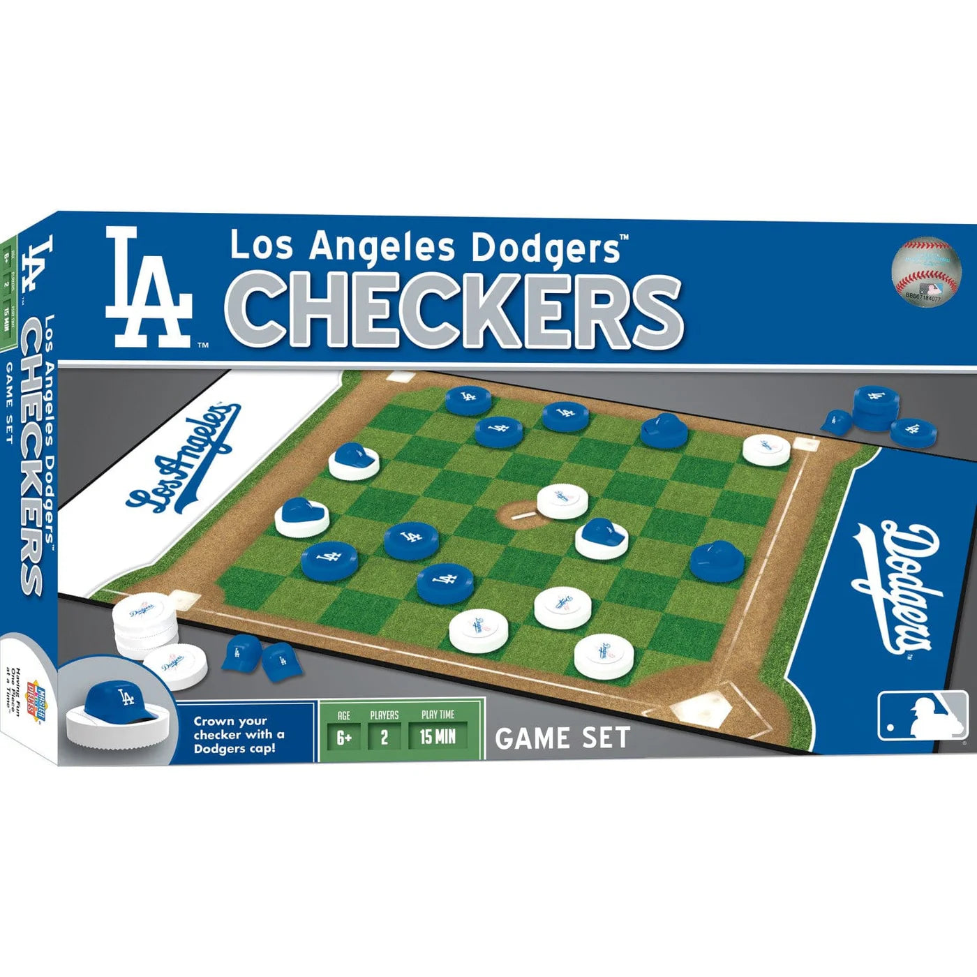 Los Angeles Dodgers Checkers Board Game by Masterpieces