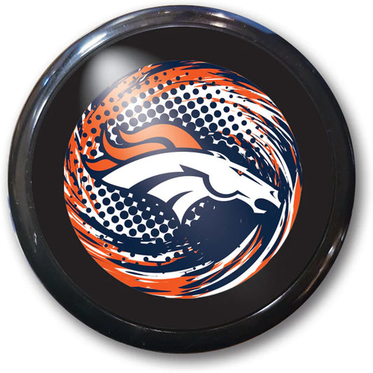 Denver Broncos NFL Yo-Yo: 5" x 3" x 2", team design on both sides, beginner level, official NFL, by Duncan / Masterpieces.