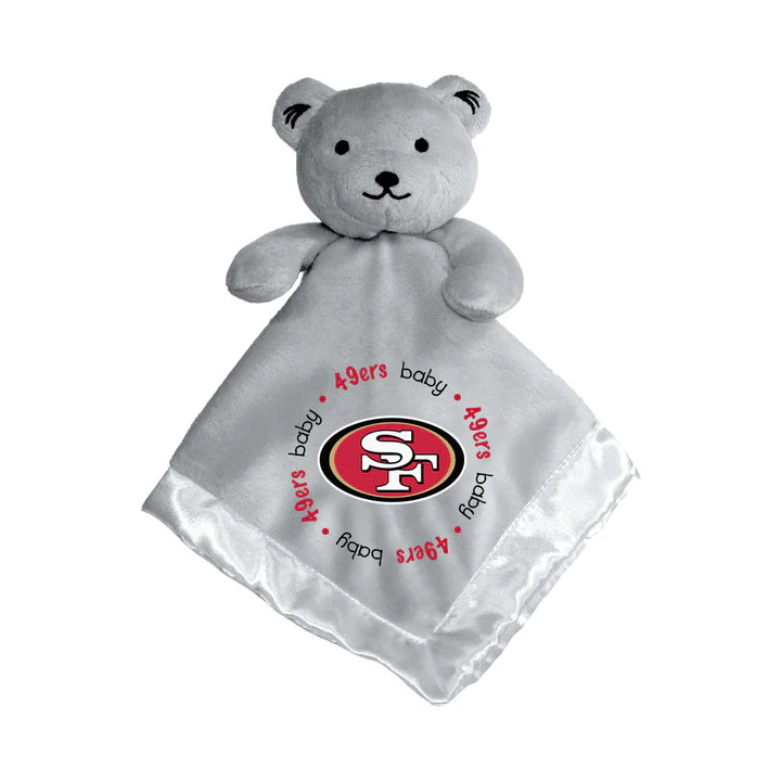 San Francisco 49ers NFL Security Bear: Soft plush, embroidered logo, silky satin underside, and plush head for ultimate comfort.