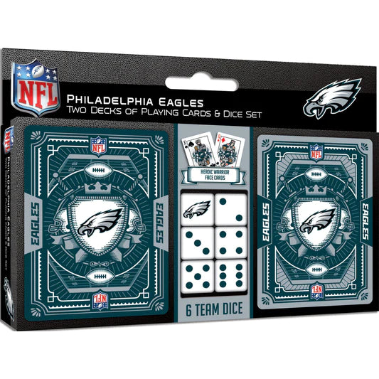Philadelphia Eagles - 2-Pack Playing Cards & Dice Set by Masterpieces