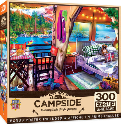 Campside - Glamping Style 300 Piece EZ-Grip Jigsaw Puzzle by Masterpieces