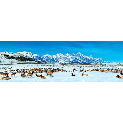 Elk Refuge 1000 Piece Panoramic Jigsaw Puzzle by Masterpieces