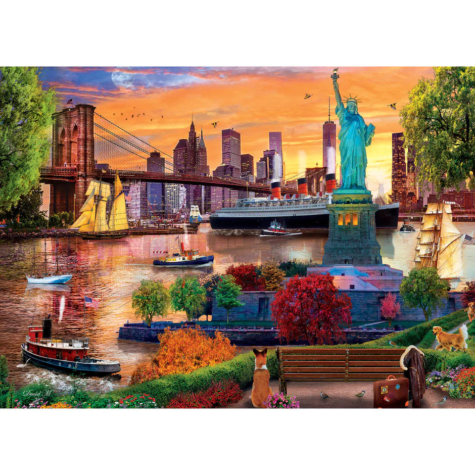 Colorscapes - Lady Liberty Skyline 1000 Piece Jigsaw Puzzle by Masterpieces