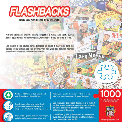 Flashbacks - Family Game Night 1000 Piece Jigsaw Puzzle by Masterpieces