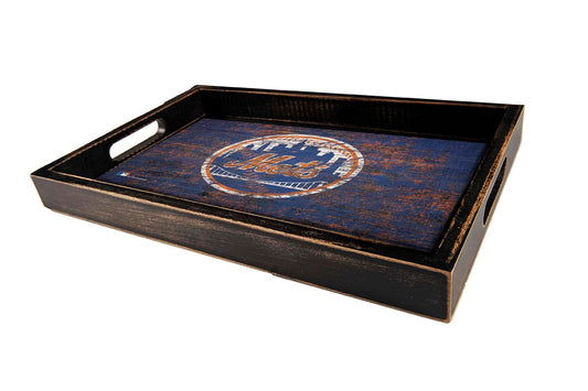 New York Mets Distressed Logo Serving Tray by Fan Creations