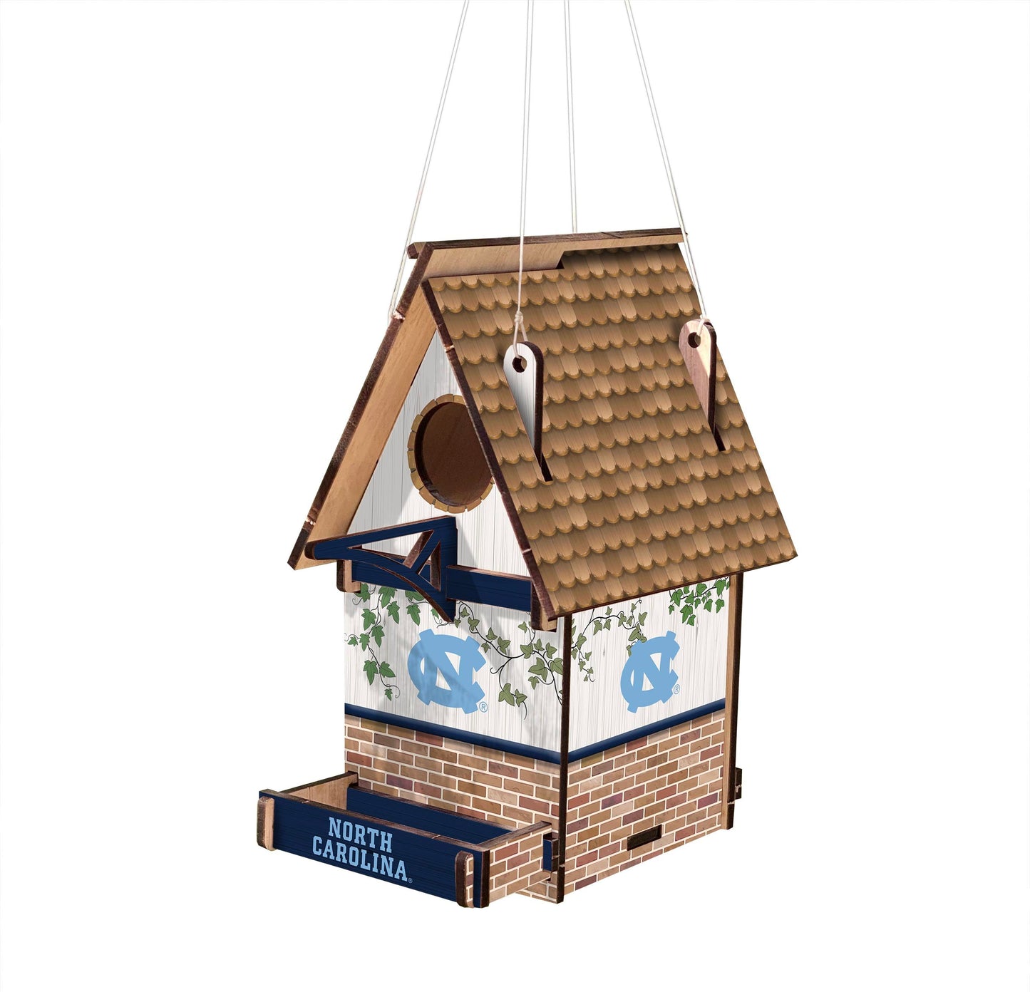 Show your support for the North Carolina Tar Heels with this officially licensed birdhouse. Cut and printed in MDF wood featuring team graphics and colors.