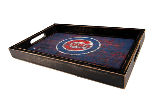 Chicago Cubs Distressed Logo Serving Tray by Fan Creations