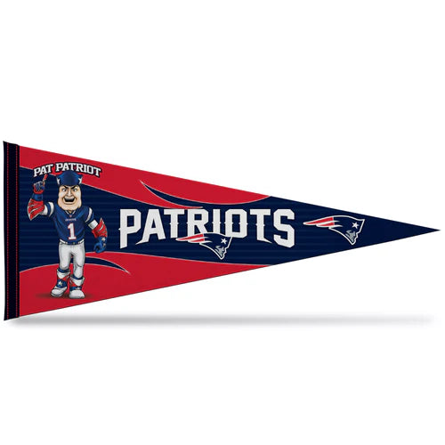 New England Patriots Pennant, 12" x 30", soft felt with vibrant team mascot. Officially licensed, perfect for showing team pride.