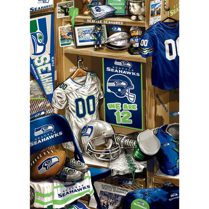 Seattle Seahawks - Locker Room 500 Piece Jigsaw Puzzle by Masterpieces