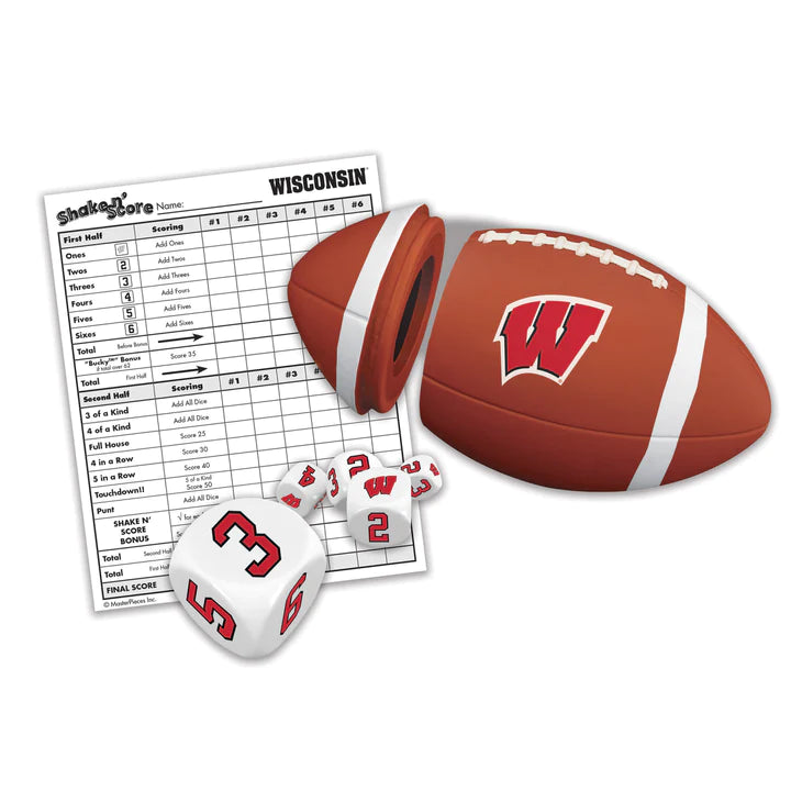 Wisconsin Badgers Shake n Score Dice Game by MasterPieces