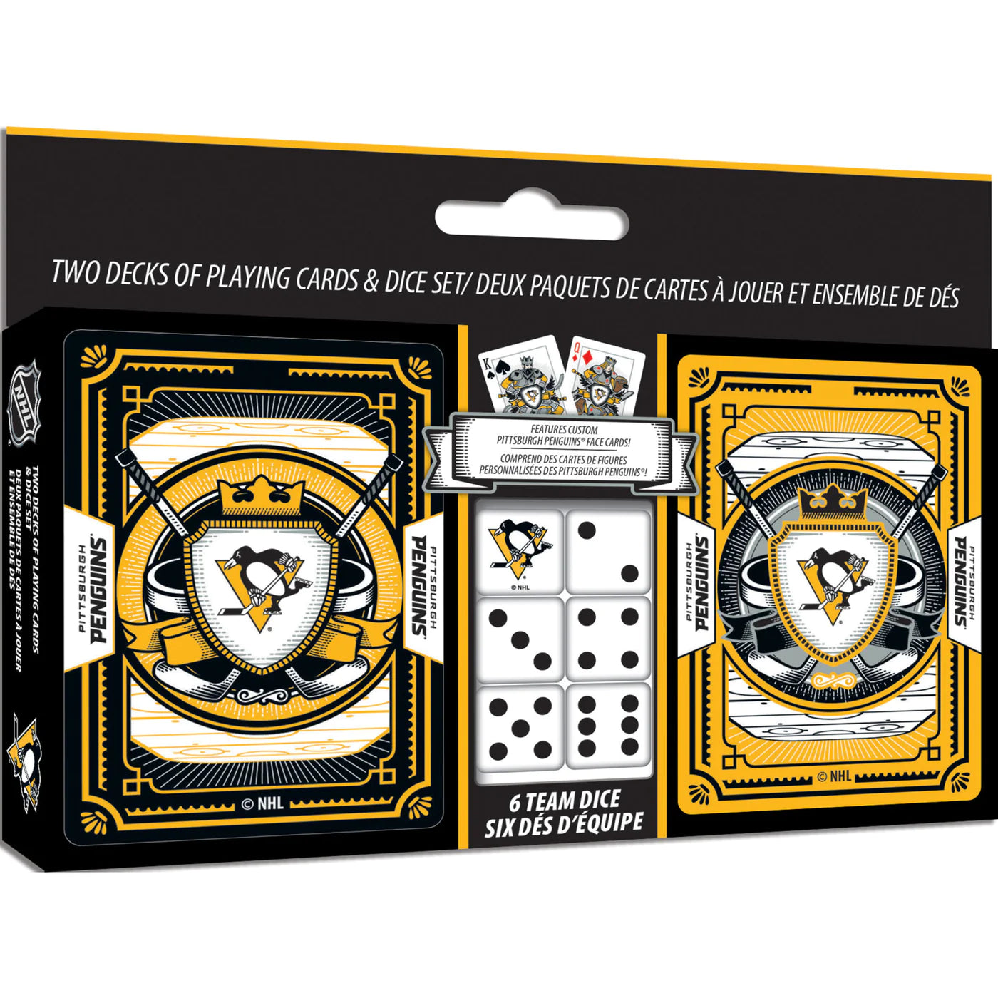 Pittsburgh Penguins - 2-Pack Playing Cards & Dice Set by Masterpieces