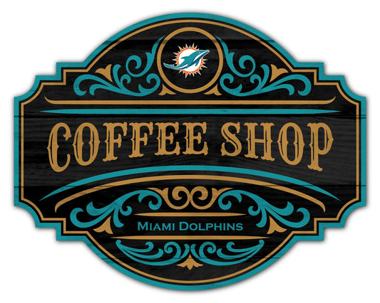 Miami Dolphins Coffee Tavern Sign by Fan Creations