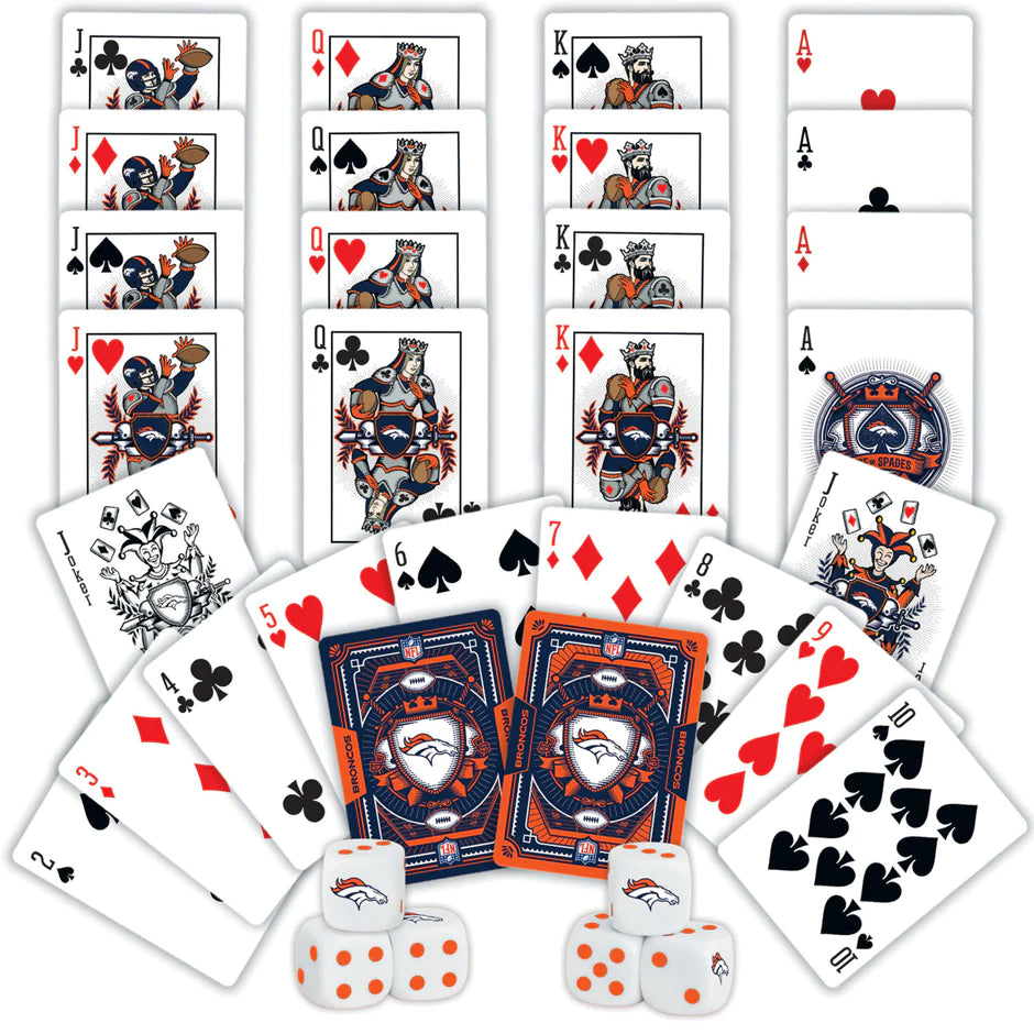 Denver Broncos - 2-Pack Playing Cards & Dice Set by Masterpieces