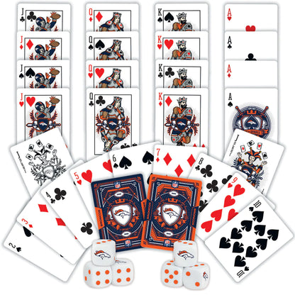 Denver Broncos - 2-Pack Playing Cards & Dice Set by Masterpieces