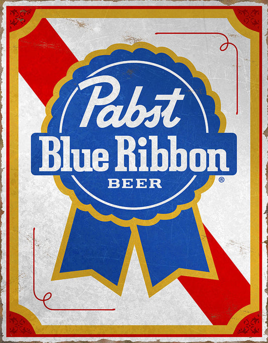 Pabst Blue Ribbon - PBR 12.5" x 16" Metal Tin Sign