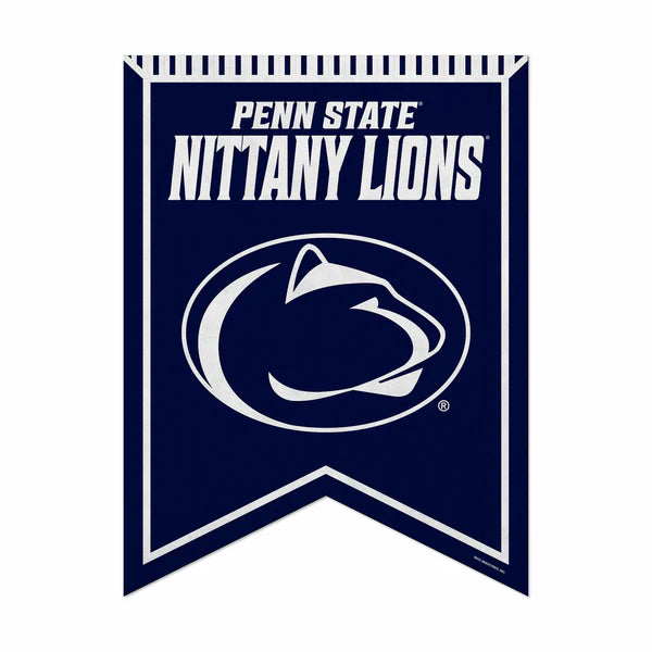 Penn State Nittany Lions 18"x24" NCAA rafter felt pennant featuring bold team colors and premium felt material.
