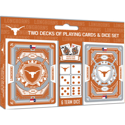 Texas Longhorns - 2-Pack Playing Cards & Dice Set by Masterpieces