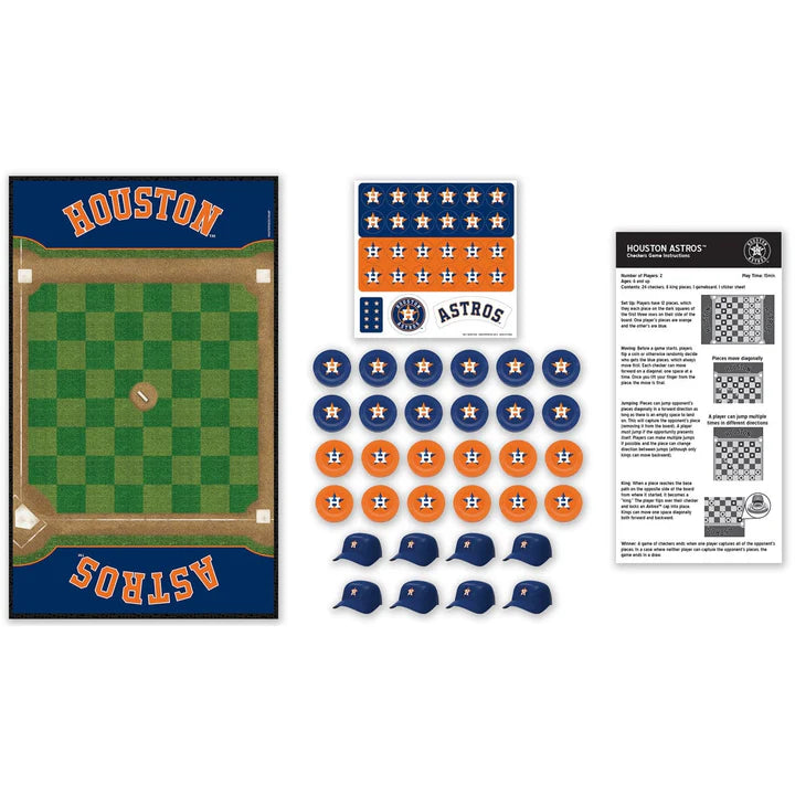 Houston Astros Checkers Board Game by Masterpieces