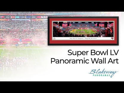 2021 Super Bowl LV Champions Panoramic Poster - Tampa Bay Buccaneers by Blakeway Panoramas