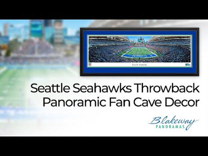 Seattle Seahawks Throwback Game End Zone Panoramic Picture - NFL Fan Cave Decor - Lumen Field by Blakeway Panoramas