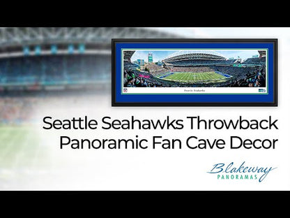 Seattle Seahawks Throwback Game 50 Yd Panoramic Picture - Lumen Field NFL Fan Cave Decor by Blakeway Panoramas