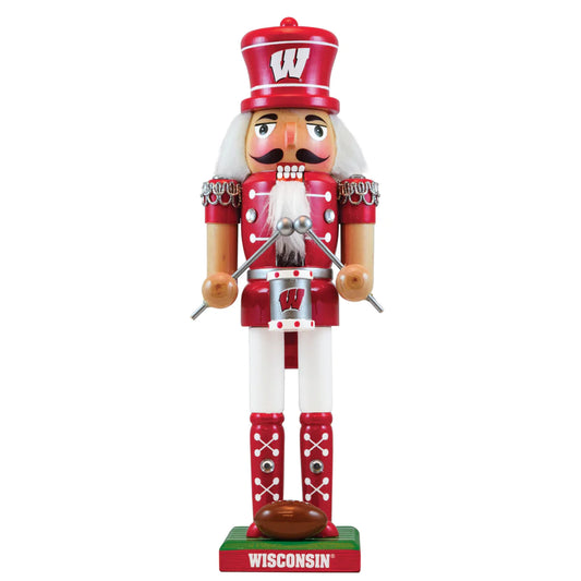 Wisconsin Badgers Collectible 12" Wooden Nutcracker by Masterpieces