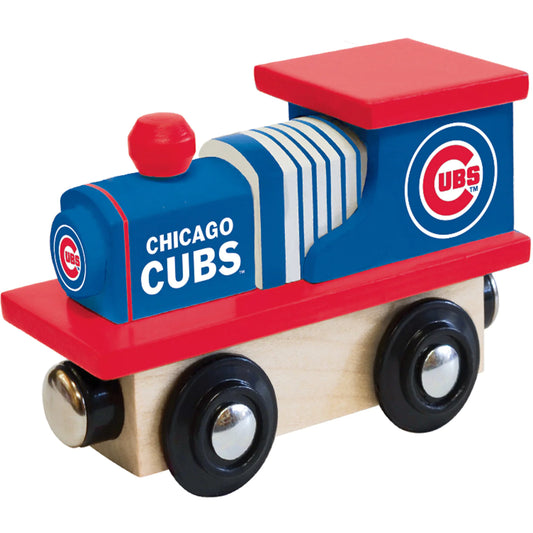 Cubs Toy Train: 3.5" x 2.125" x 1.125". Officially licensed, team graphics. Perfect for young fans!