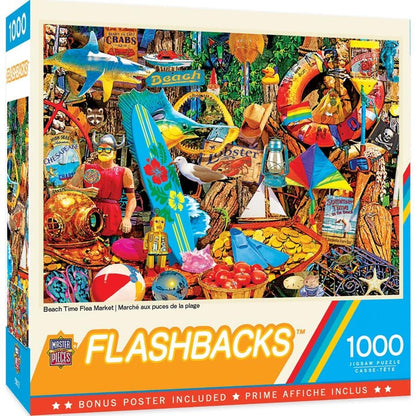 Flashbacks - Beach Time Flea Market 1000 Piece Jigsaw Puzzle by Masterpieces