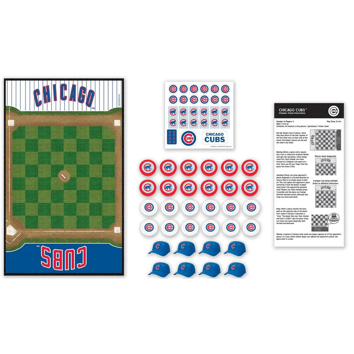 Chicago Cubs Checkers Board Game by Masterpieces