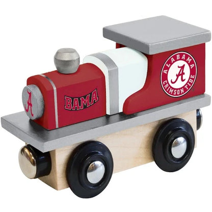 Alabama Crimson Tide NCAA Wooden Toy Train Engine: 3.5"x2.125"x1.125", team graphics, works with wooden tracks, by Masterpieces.